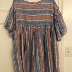 Free People mini dress. 100% cotton. Loose and comfortable!